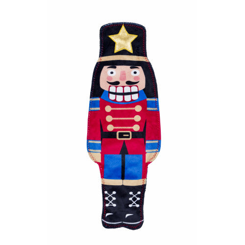 Nutcracker Flattie Crinkle Christmas Dog Toy