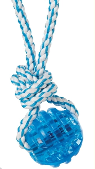 Blue Rubber and Rope Ball Thrower